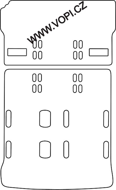 Textil-Autoteppiche Fiat Ulysse 1995 - 08/2002 zadní sada Perfectfit (1314)